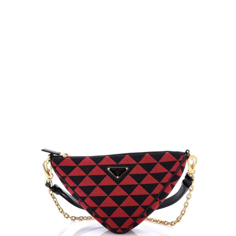 Prada Symbole Triangle Bag Leather And #335531P22B